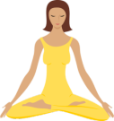 woman in yoga position